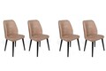 Set scaune 4 piese, Nmobb, Dallas-523 V4, Metal, Nurca / negru