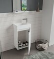 Set Dulap de Baie cu Chiuvetă și Oglindă (2 Piese), Hanah Home, Conza 45, Alb