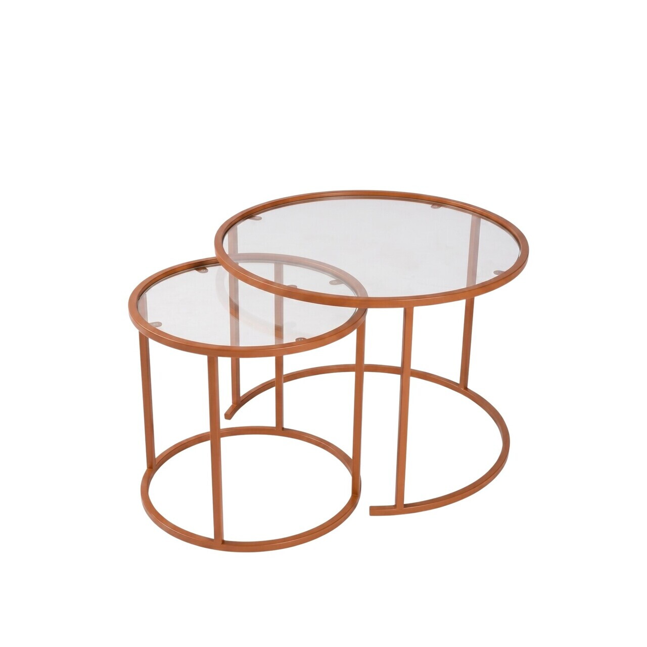 Set masute de cafea, Hanah Home, Orange-Trs-60-42-Nrd-Srk, Portocaliu — imaginea 4
