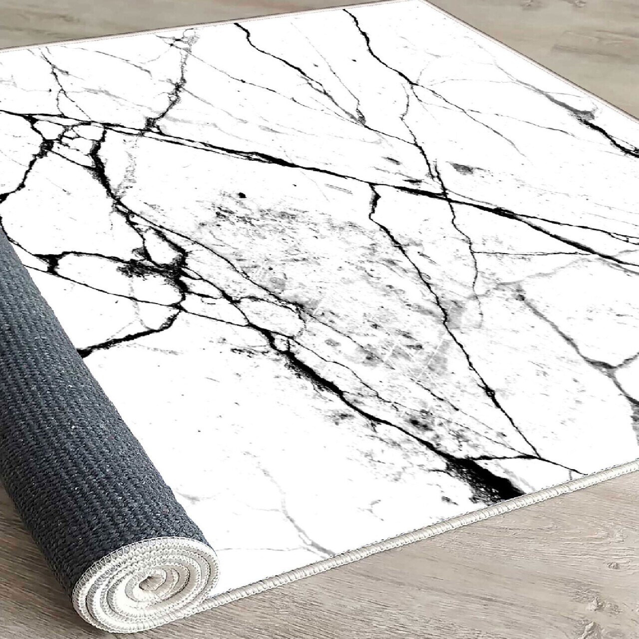 Covor, Eexfab816-Klm, 120x180 cm, Alb/Negru — imaginea 5