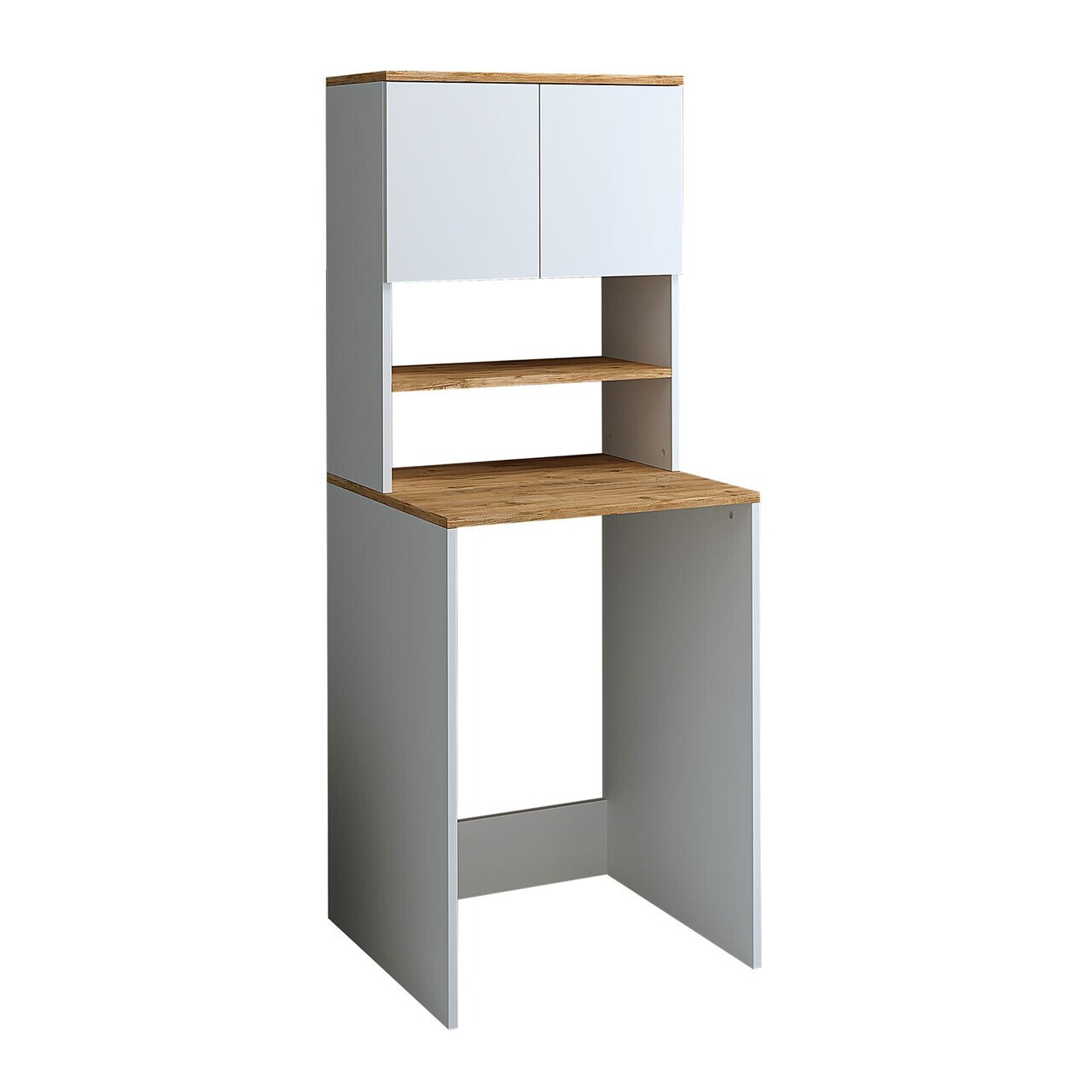 Dulap masina de spalat, Hanah Home, 1712, 65x180.3x60 cm, PAL MELAMINAT, Pin Atlantic / Alb — imaginea 8