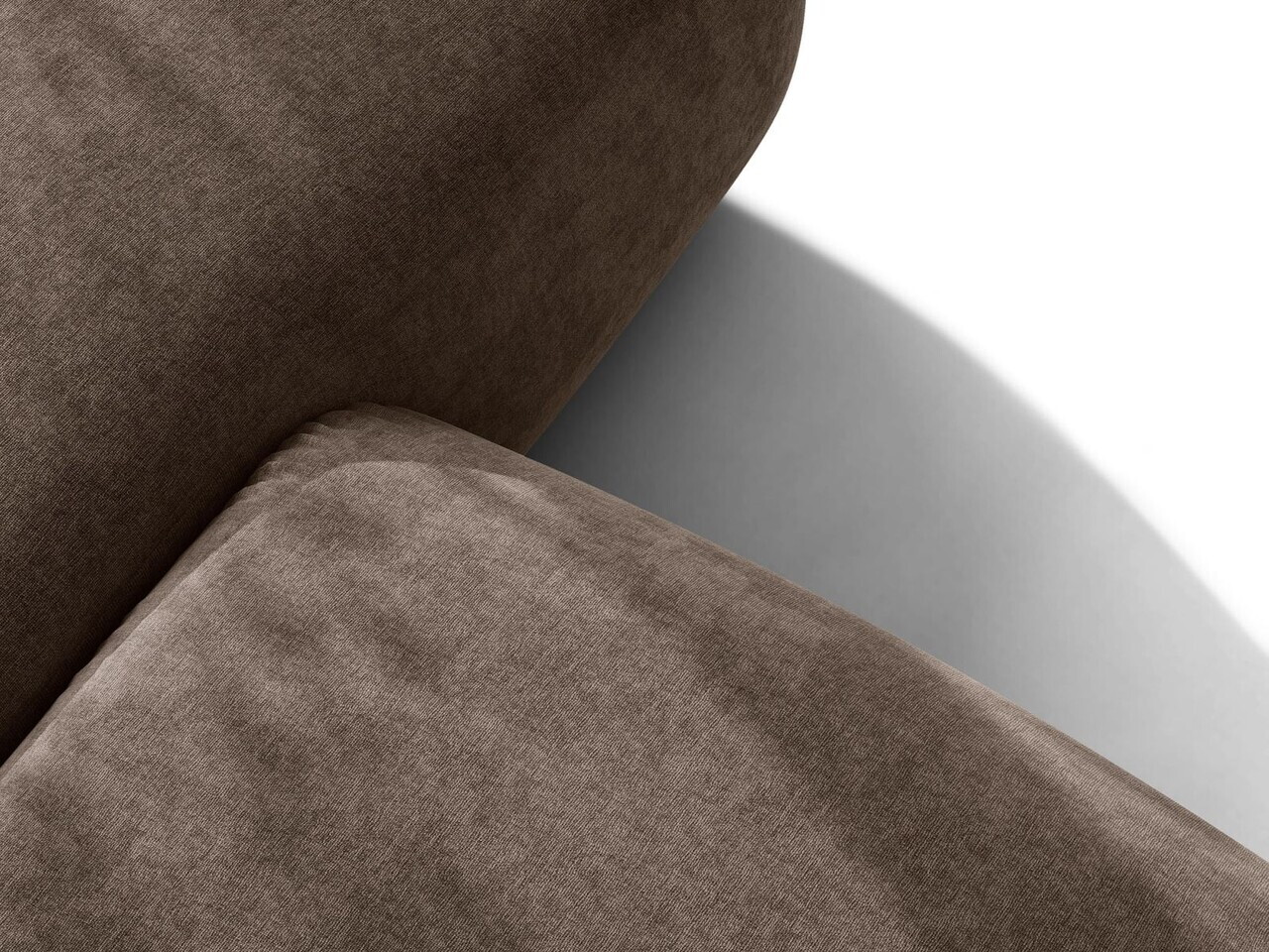 Coltar dreapta 4 locuri, Ophelia, Micadoni Home, 256x164x84 cm, tesatura structurata, cappuccino — imaginea 6