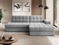 Coltar extensibil dreapta 3 locuri ELTAP, RT-04SO, Blezalt, 240x150x82 cm, lemn/poliester, gri deschis
