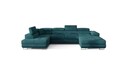 Coltar extensibil stanga 6 locuri ELTAP, Rod-64, Rodrigo, 345x202x90 cm, lemn/poliester, verde