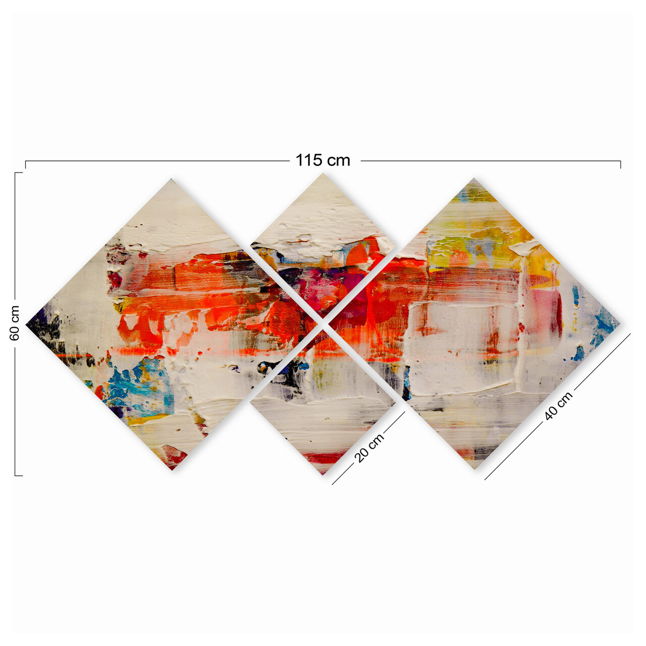 Set 4 tablouri decorative, 4MDF2281410, MDF, Imprimat UV, Multicolor