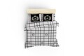 Lenjerie de pat dubla king size, Beverly Hills Polo Club, BHPC 028 - Black, 3 piese, bumbac ranforce, multicolor