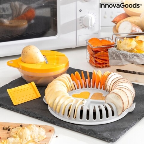 Set pentru a pregati chipsuri la microunde cu mandolina si retete Chipit InnovaGoods Bucatarie