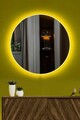 Oglinda cu Iluminare Led, Mirrorland, Round, Oglindă indestructibilă cu obturator, Galben