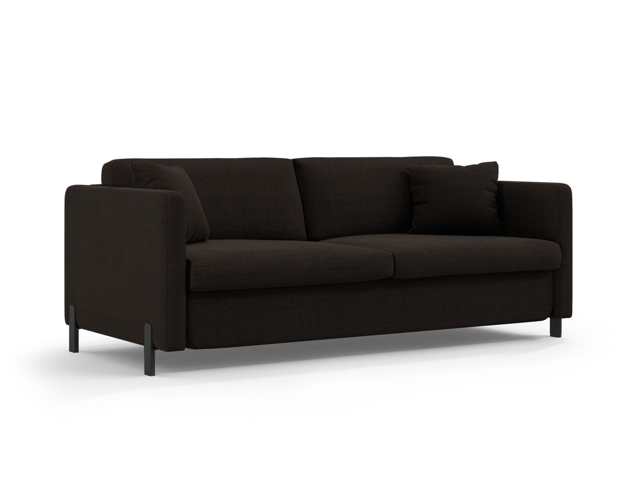 Canapea extensibila 3 locuri, Gloria, Micadoni Home, 206x102x88 cm, tesatura structurata, gri inchis — imaginea 3