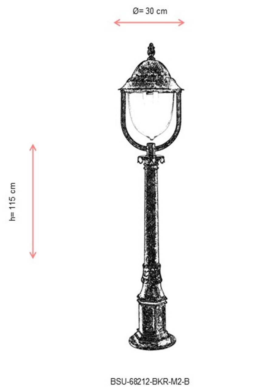 Lampadar de exterior, Avonni, 685AVN1374, Plastic ABS, Maro