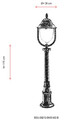 Lampadar de exterior, Avonni, 685AVN1374, Plastic ABS, Maro