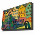 Tablou decorativ, 70100KANDINSKY022, Canvas, Lemn, Multicolor