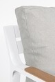 Set mobilier pentru gradina/terasa 4 piese Ernst, Bizzotto, aluminiu/placaj/poliester, alb