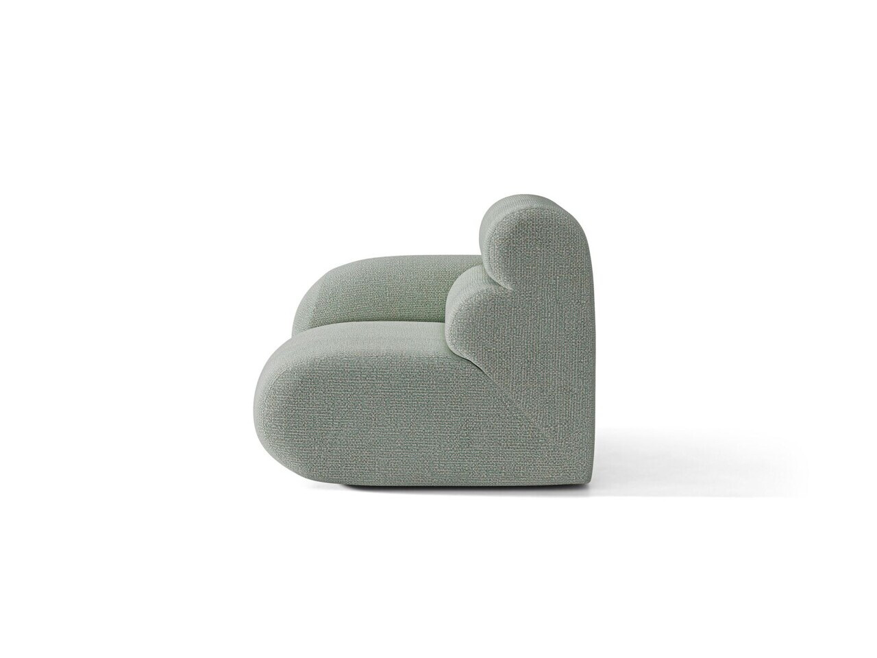 Modul canapea stanga 1 loc, Neo, Micadoni Home, 110x100x83 cm, tesatura Chenille Silencio, albastru muted — imaginea 3