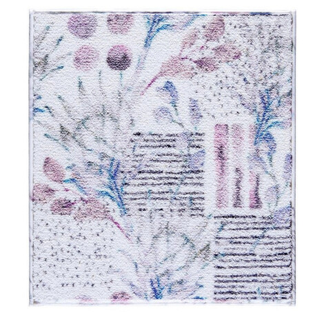Covoraș de baie, confetti, artichoke flower, 50x57 cm, poliamida, alb
