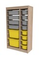 Dulap multifunctional, Estella, Montana Xs 2D4N8U, Gri Sonomo / Galben