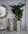 Set 2 ghivece Argelux, Mauro Ferretti, 41x80 cm, fier, argintiu