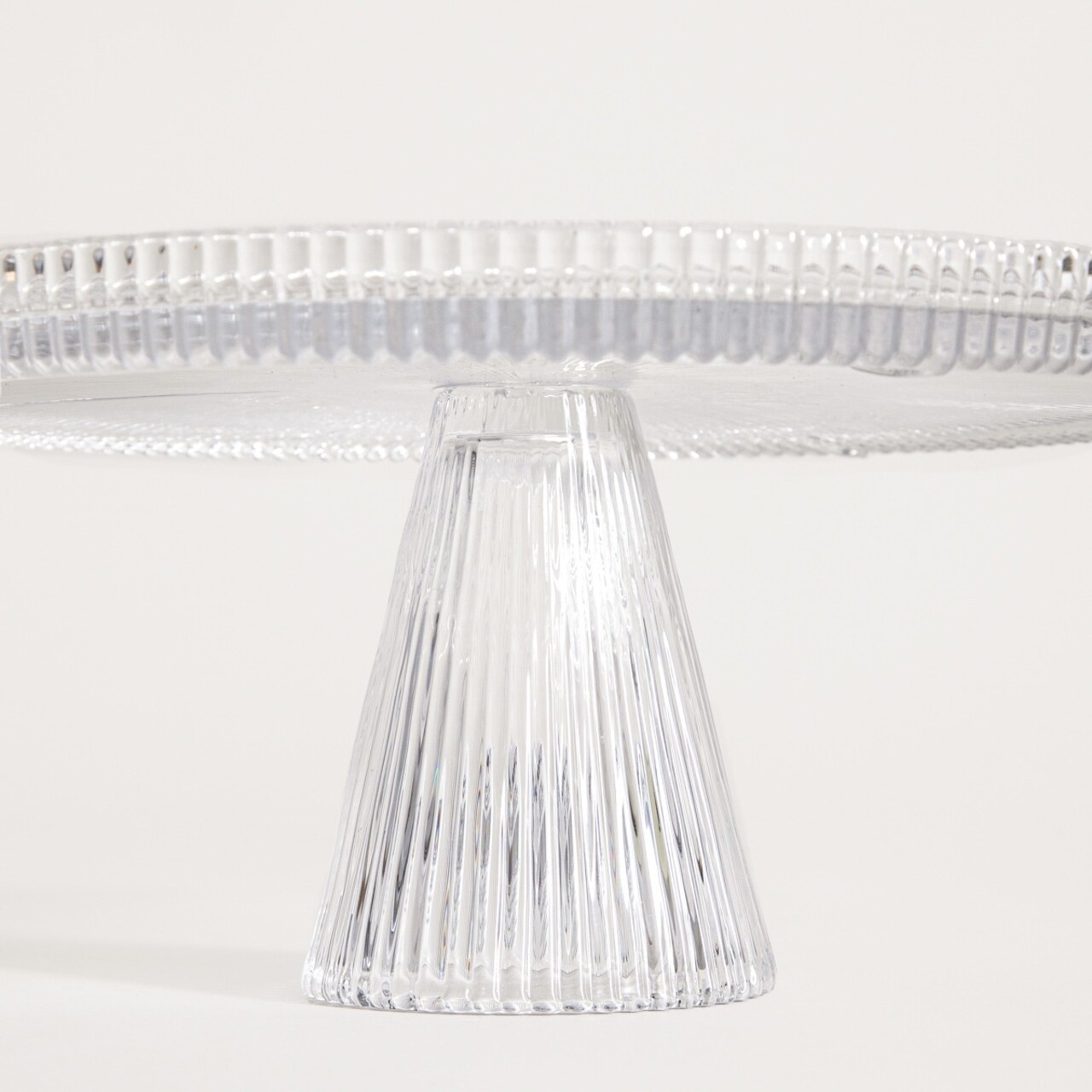 Platou cu picior Lynn, Homla, 24.5x12 cm, sticla, transparent