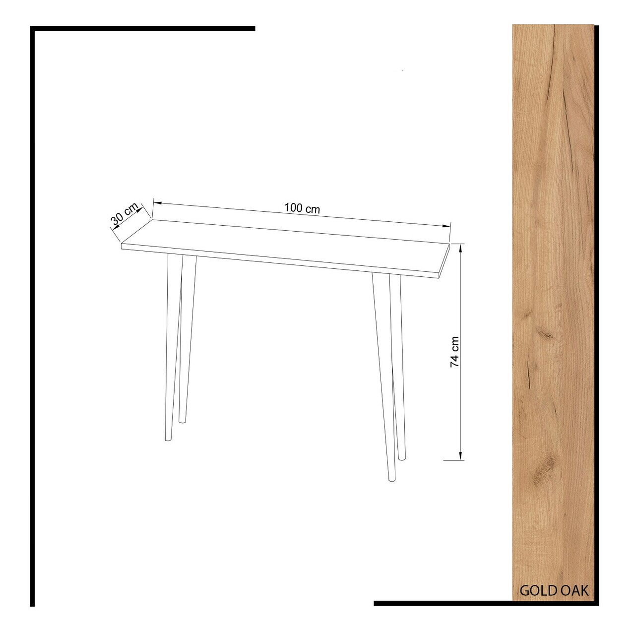 Bufet, Mod Design, Desidero, 100x74x30 cm, Stejar
