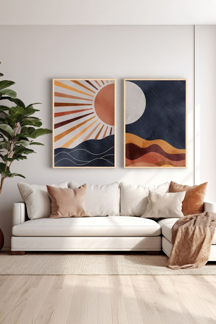 Set 2 tablouri decorative Ersy2Lımodel31-Ahsap Vopsea: 100% MDF (grosime: 27 mm) Multicolor