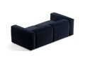 Canapea 2 locuri, Bergamo, Cosmopolitan Design, 224x108x70 cm, catifea chenille raiata, albastru navy