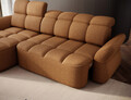 Coltar extensibil stanga 3 locuri ELTAP, Beneth, 301x185x115 cm, lemn/poliester, mustar