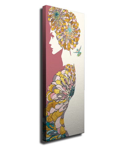 Tablou decorativ, PC163, Canvas, Lemn, Multicolor