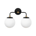 Aplica de perete, Fulgor, 942FLG2176, Metal, Negru / Antic / Crem