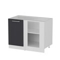 Dulap pentru bucatarie, Hanah Home, Minar, 105x72x56 cm, Alb / Antracit