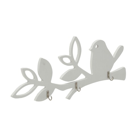 Poza Cuier Birds White, InArt, 42x3x18 cm, plastic