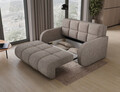 Canapea extensibila 3 locuri ELTAP, Deverio, 154x103x83 cm, lemn/poliester, bej inchis