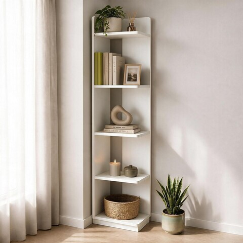 Corp biblioteca, Hanah Home, Aura, 37.8x150x23.8 cm, Alb