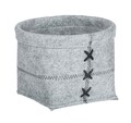 Cos depozitare, Wenko, Mara M, 15 x 20 cm / 16 x 16 cm, poliester, gri deschis