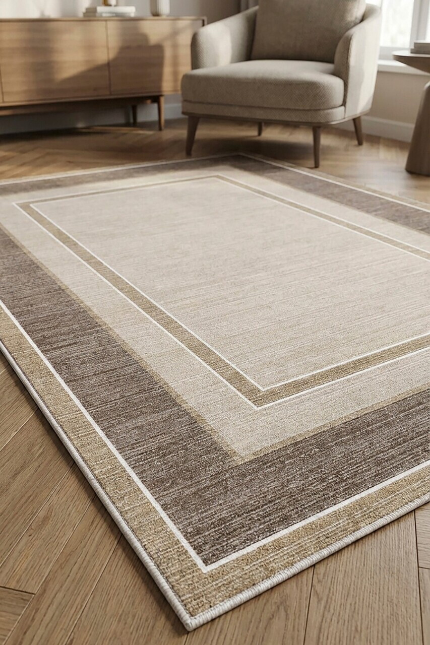 Covor, CLR-DC-7372-HALI-3, 80x200 cm, Poliester, Bej — imaginea 2
