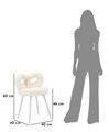 Scaunel Ilary Mini, Mauro Ferretti, 40x40x67 cm, MDF/fier/poliester, alb