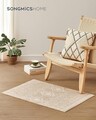 Covor antiderapant Songmics Boho, 61x92 cm, lavabil la masina, poliester, cappuccino