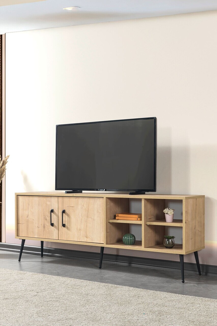 Comoda TV, Hanah Home, Şile 3608, 160x60x35 cm, PAL, Maro — imaginea 3