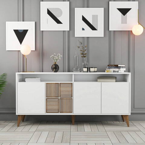 Consola, hommy craft, milan 160, 160x78x35 cm, alb