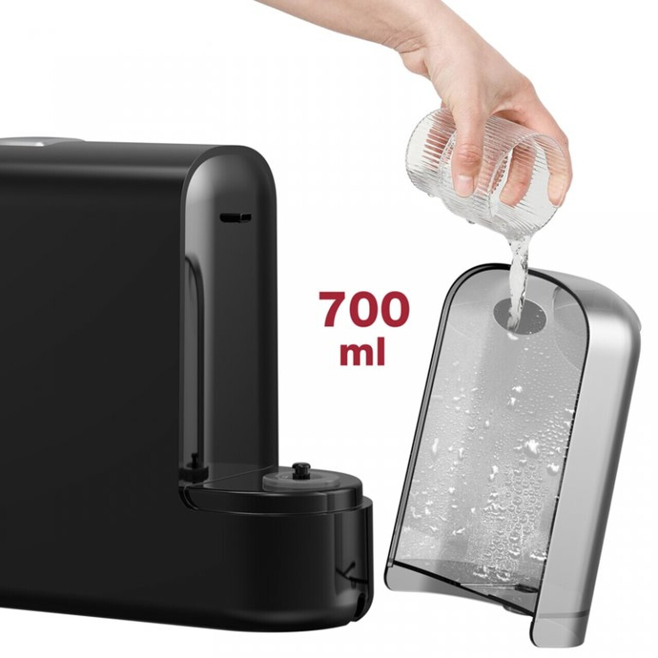Espressor 4 in 1 Amata, Beper, 1400W, 29x12x26 cm, negru — imaginea 3