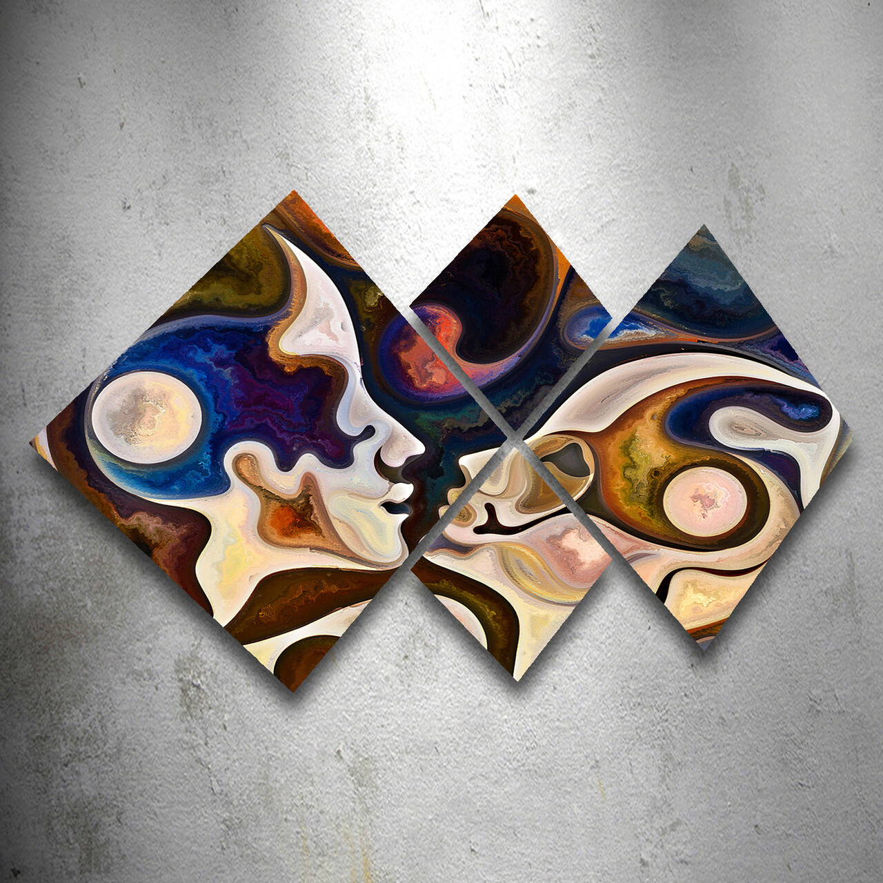 Set 4 tablouri decorative, 4MDF1302494941, MDF, Imprimat UV, Multicolor - 1 | YEO