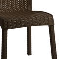 Scaun de gradina Confident, Pakoworld, 50x55x83 cm, polipropilena, maro inchis