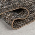 Covor cu 2 fete Jute Ombre Grey, Flair Rugs, 60x230 cm, iuta/poliester/lana, gri