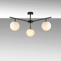 Lustra, Fulgor, 942FLG1105, Metal, Negru / Auriu / Alb