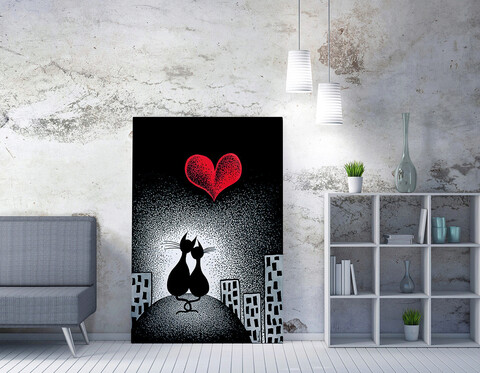 Tablou decorativ, wy171 (70 x 100), 50% bumbac / 50% poliester, canvas imprimat, multicolor