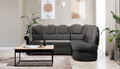 Coltar extensibil dreapta 3 locuri ELTAP, L-085, Lord, 243x180x112 cm, lemn/poliester, gri/negru