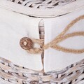 Set 2 cutii accesorii de cusut Antique, Creaciones Meng, 33 cm / 28 cm, ratan