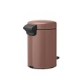 Cos de gunoi cu pedala, Brabantia, NewIcon, 3 L, 23.5x16.8x26.4 cm, otel, grej satinat