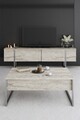 Comoda TV, Bexley, Luxe, Travertin / Argint