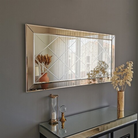 Oglinda decorativa A330Y, Neostill, 130×62 cm, argintiu 130x62