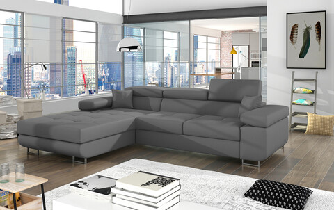 Coltar extensibil stanga 4 locuri ELTAP, Armd-84, Armando, 289x203x85 cm, lemn/poliester, gri